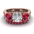 Three Stones Diamond Braches Bridal Set - Donna No. 47 image 2