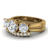 Three Stones Diamond Braches Bridal Set - Donna No. 1 image 3