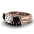 Three Stones Diamond Braches Bridal Set - Donna No. 32 image 3