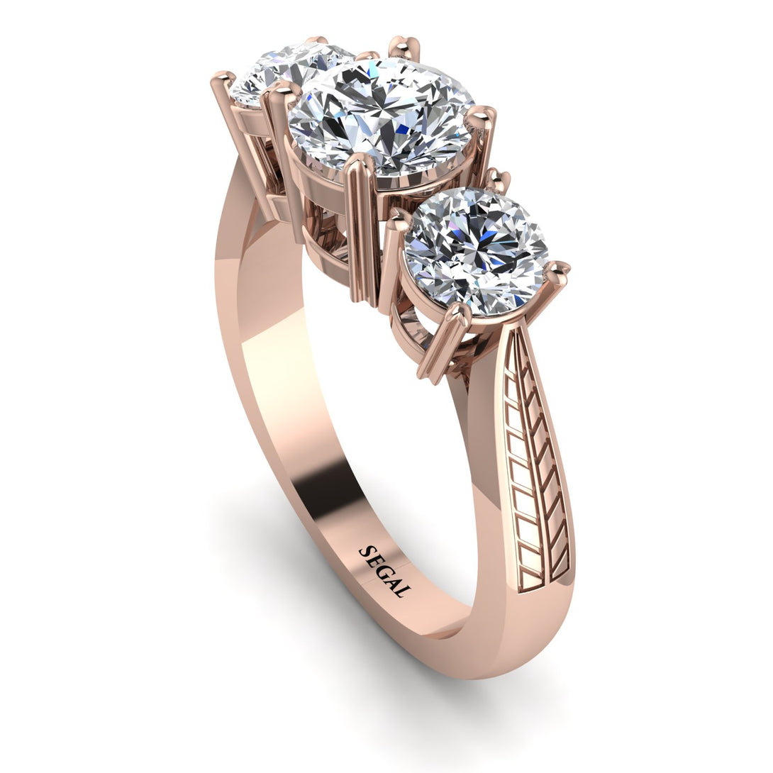 Three Stones Diamond Braches Ring - Donna No. 2