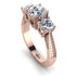 Three Stones Diamond Braches Ring - Donna No. 2 image 1