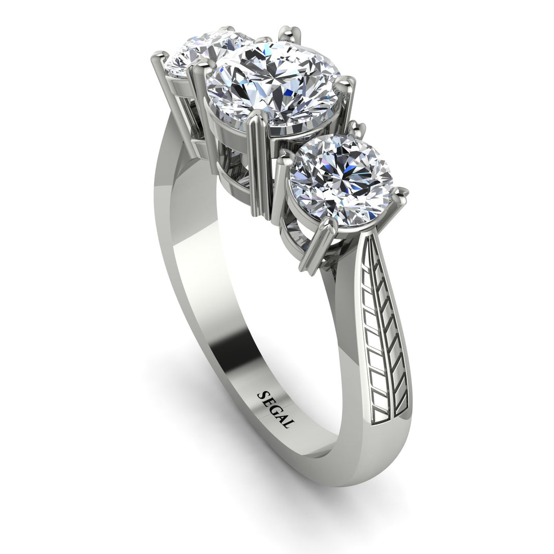 Three Stones Diamond Braches Ring - Donna No. 3