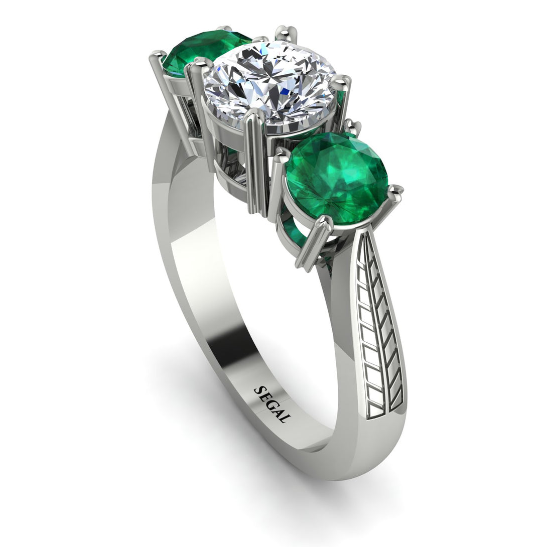 Three Stones Diamond Braches Ring - Donna No. 18