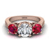 Three Stones Diamond Braches Ring - Donna No. 47 image 2