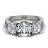 Three Stones Diamond Braches Ring - Donna No. 3 image 2
