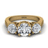 Three Stones Diamond Braches Ring - Donna No. 1 image 2