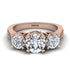 Three Stones Diamond Braches Ring - Donna No. 2 image 2