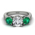 Three Stones Diamond Braches Ring - Donna No. 18 image 2