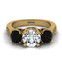Three Stones Diamond Braches Ring - Donna No. 31 image 2