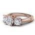 Three Stones Diamond Braches Ring - Donna No. 2 image 3