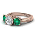 Three Stones Diamond Braches Ring - Donna No. 17 image 3