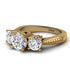 Three Stones Diamond Braches Ring - Donna No. 1 image 3