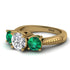 Three Stones Diamond Braches Ring - Donna No. 16 image 3