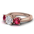 Three Stones Diamond Braches Ring - Donna No. 47 image 3