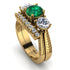 Three Stones Emerald Braches Bridal Set - Donna No. 4 image 1