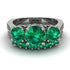 Three Stones Emerald Braches Bridal Set - Donna No. 21 image 2