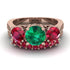 Three Stones Emerald Braches Bridal Set - Donna No. 50 image 2