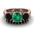Three Stones Emerald Braches Bridal Set - Donna No. 35 image 2