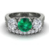 Three Stones Emerald Braches Bridal Set - Donna No. 6 image 2