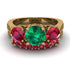 Three Stones Emerald Braches Bridal Set - Donna No. 49 image 2