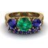 Three Stones Emerald Braches Bridal Set - Donna No. 64 image 2