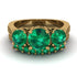 Three Stones Emerald Braches Bridal Set - Donna No. 19 image 2