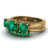 Three Stones Emerald Braches Bridal Set - Donna No. 19 image 3