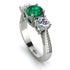 Three Stones Emerald Braches Ring - Donna No. 6 image 1