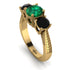 Three Stones Emerald Braches Ring - Donna No. 34 image 1
