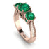 Three Stones Emerald Braches Ring - Donna No. 20 image 1