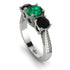 Three Stones Emerald Braches Ring - Donna No. 36 image 1