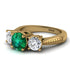 Three Stones Emerald Braches Ring - Donna No. 4 image 3