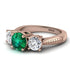 Three Stones Emerald Braches Ring - Donna No. 5 image 3