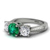 Three Stones Emerald Braches Ring - Donna No. 6 image 3