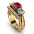 Three Stones Ruby Braches Bridal Set - Donna No. 10 image 1