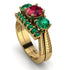 Three Stones Ruby Braches Bridal Set - Donna No. 25 image 1