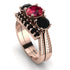 Three Stones Ruby Braches Bridal Set - Donna No. 41 image 1