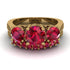 Three Stones Ruby Braches Bridal Set - Donna No. 55 image 2