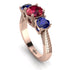 Three Stones Ruby Braches Ring - Donna No. 71 image 1