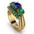 Three Stones Sapphire Braches Bridal Set - Donna No. 28 image 1