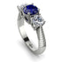 Three Stones Sapphire Braches Ring - Donna No. 15 image 1