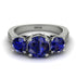 Three Stones Sapphire Braches Ring - Donna No. 75 image 2