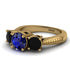 Three Stones Sapphire Braches Ring - Donna No. 43 image 3