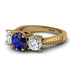 Three Stones Sapphire Braches Ring - Donna No. 13 image 3