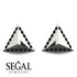 Triangle Black Diamond Earrings Geometrical - Milan No. 9 image 9