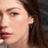 Triangle Black Diamond Stud Earrings - Amiyah No. 7 image 5