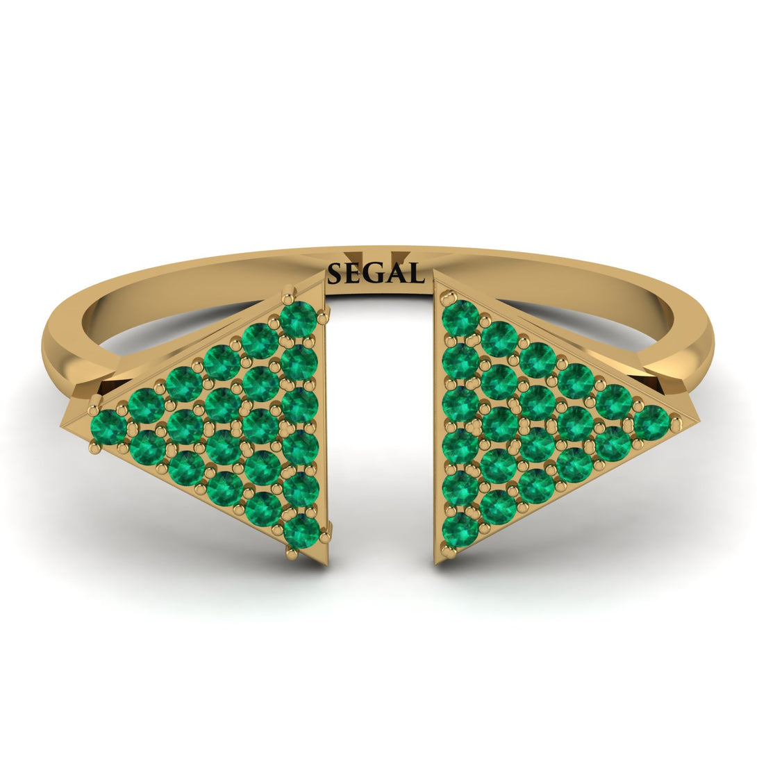 Triangle Open Emerald Ring - Hope No. 4