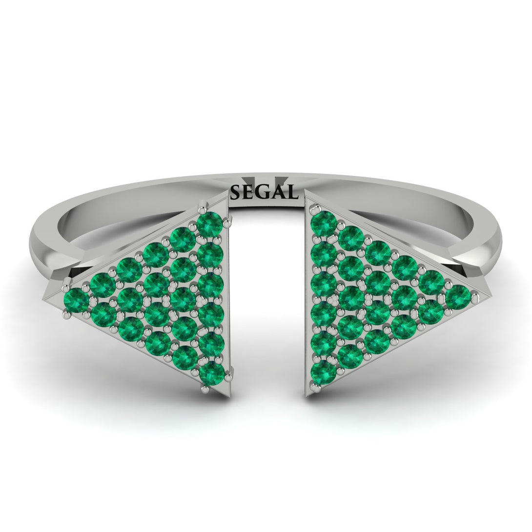 Triangle Open Emerald Ring - Hope No. 6