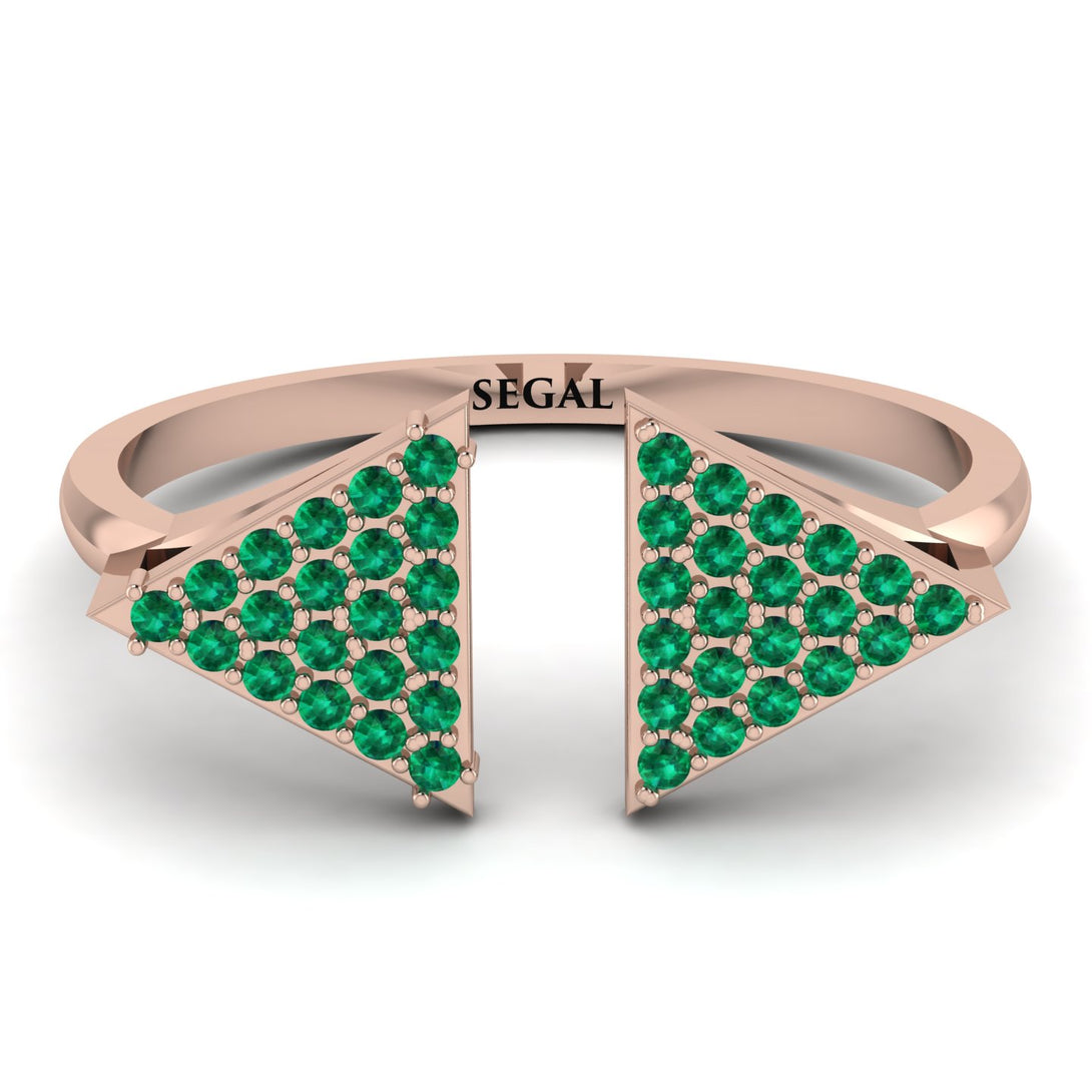 Triangle Open Emerald Ring - Hope No. 5