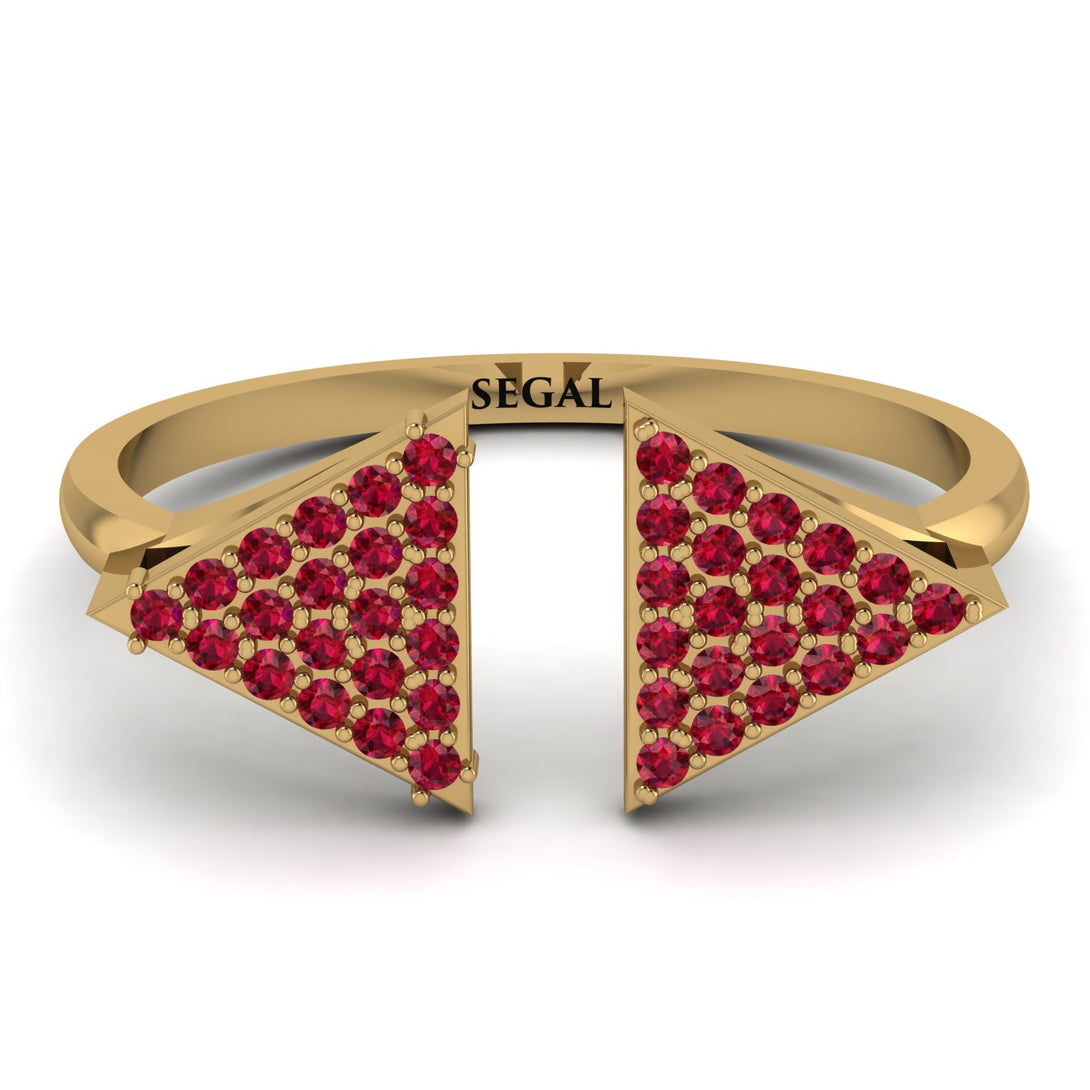 Triangle Open Ruby Ring - Hope No. 10